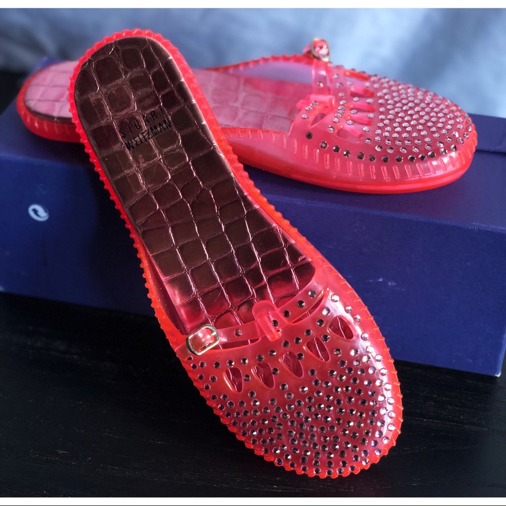 NWT Stuart Weitzman Pink Jelly Slide On Sandal